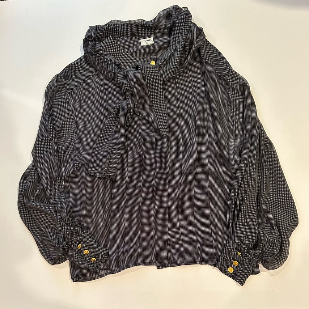 Vintage Chanel FR 42 Silk Blouse